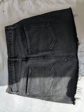 AGOLDE Cropped Denim Mini Skirt